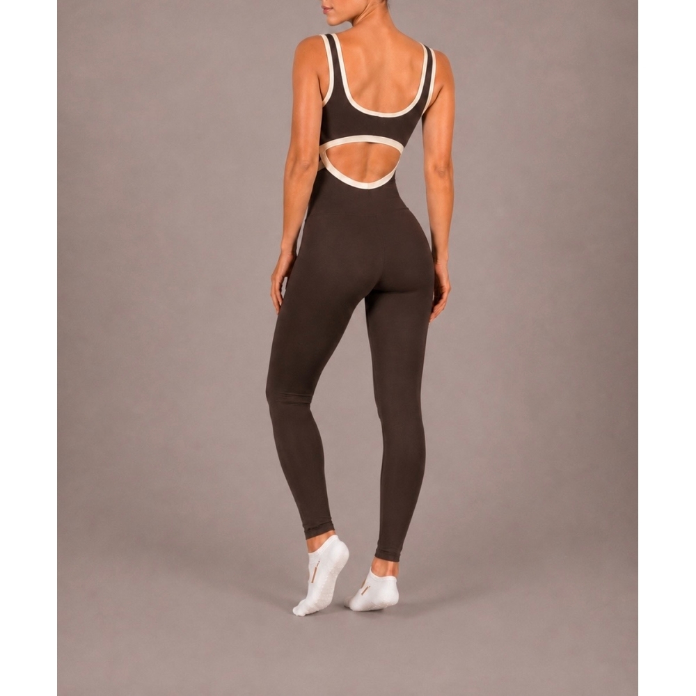 espresso circle jumpsuit