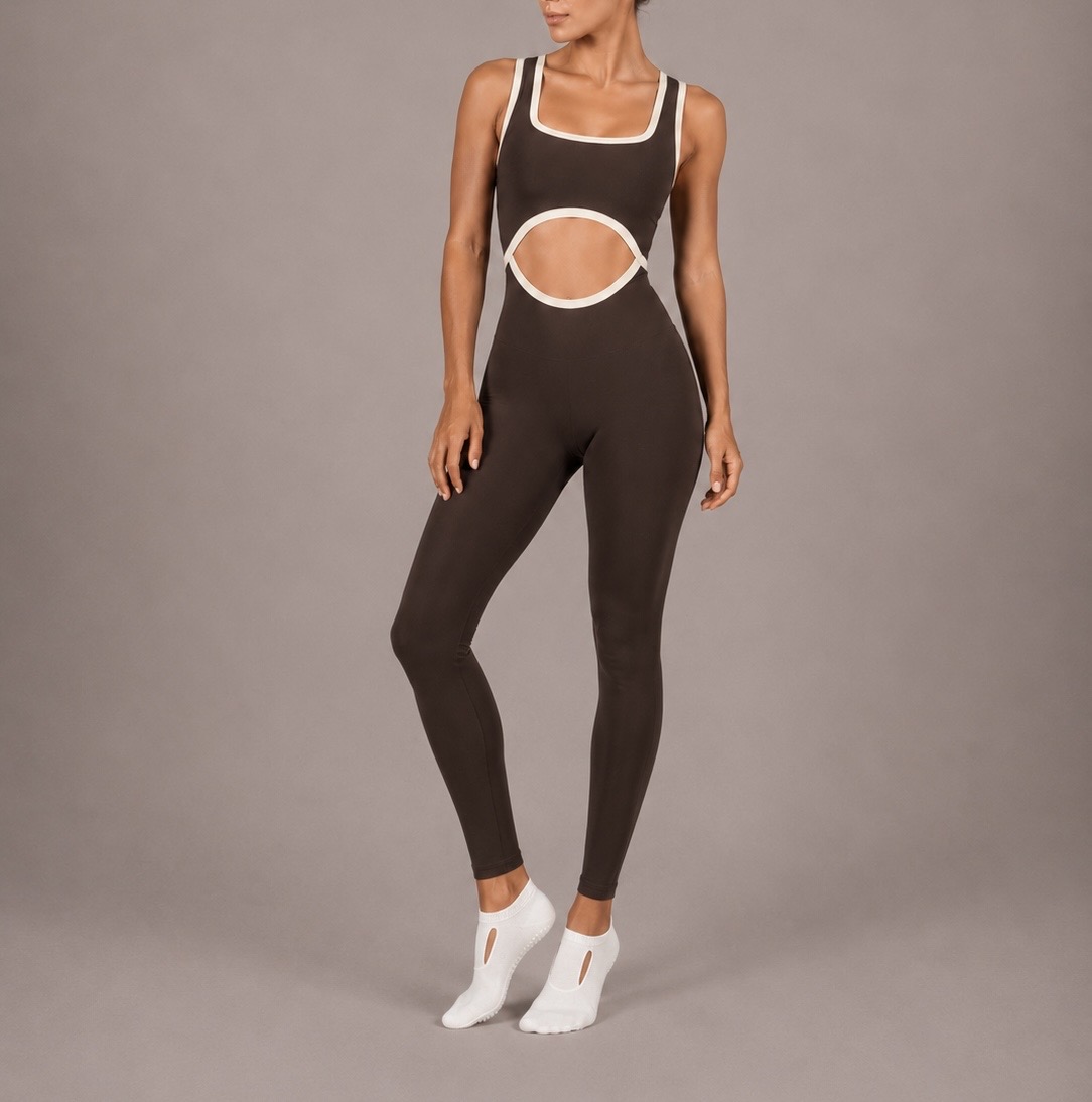 espresso circle jumpsuit