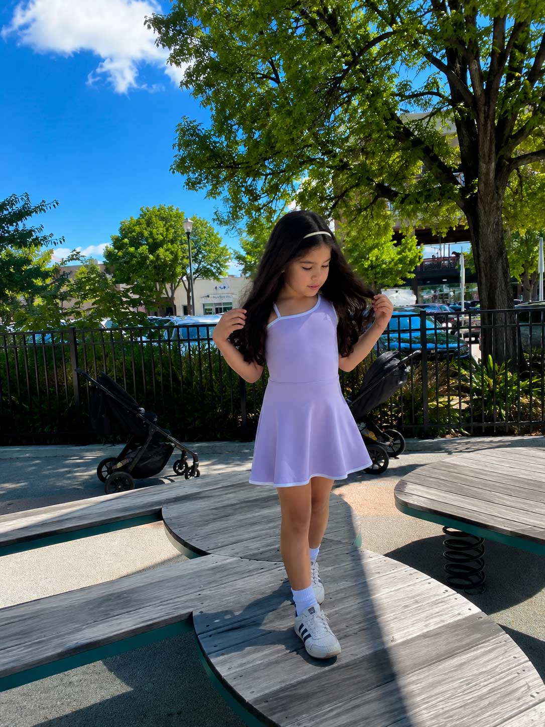 racket dress lilac
