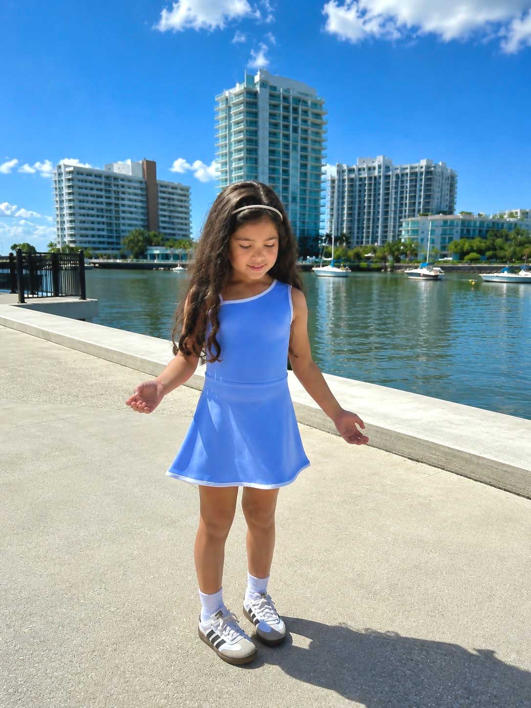 racket dress sky blue