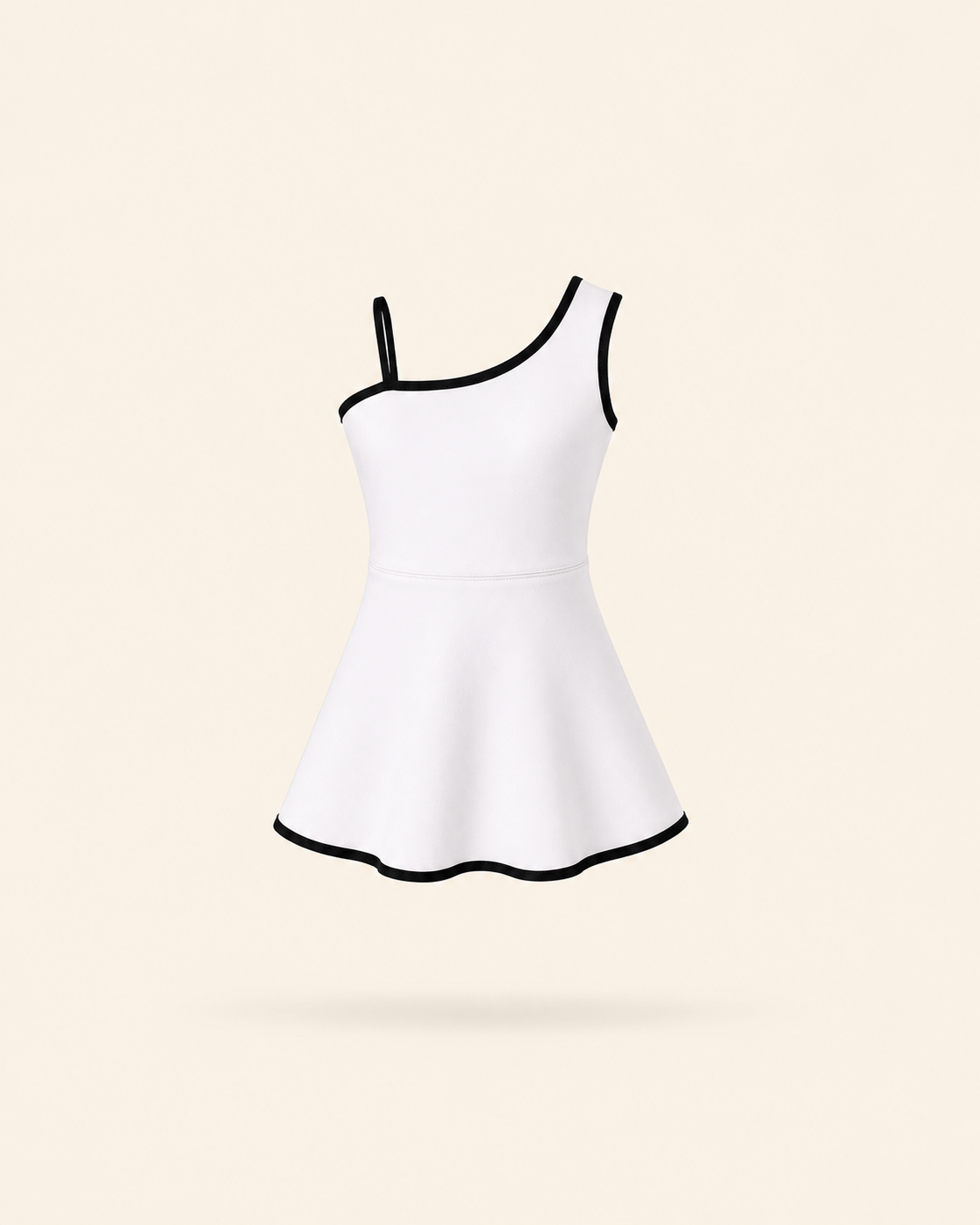 racket dress blanco